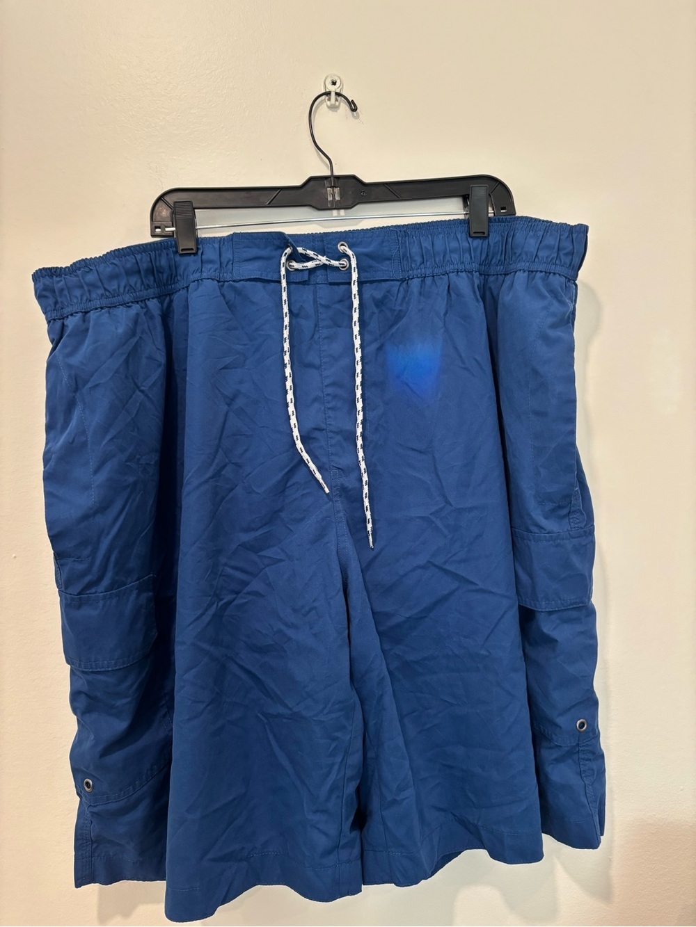 Navy Blue Swim Trunks with Drawstring